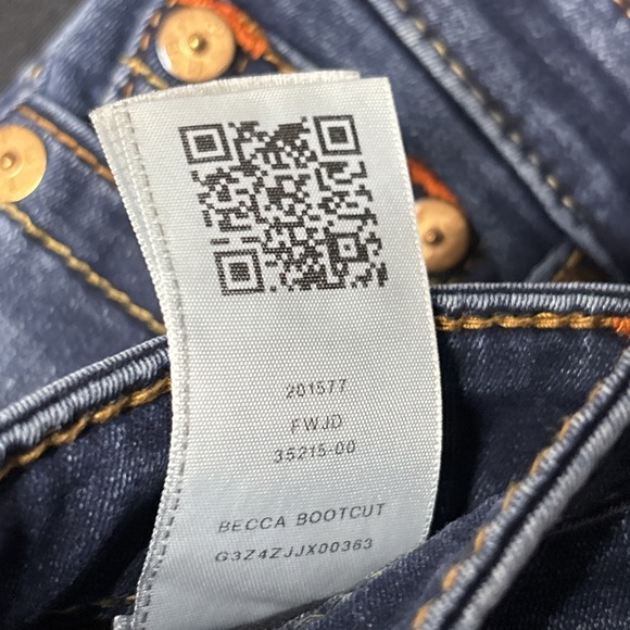 True Religion Becca Mid-Rise Bootcut Jeans Size 26x32 Blue Denim Stretch Classic - Picture 13 of 13